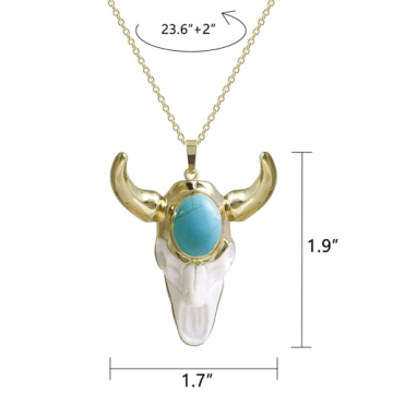 Ladywowu Boho Turquoise Necklace for Men & Women