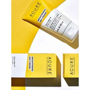 ACURE Brightening Day & Night Cream Duo Pack - 100% Vegan - Moisturizes & Brightens All Skin Types - 1.70 Fl Oz. Each