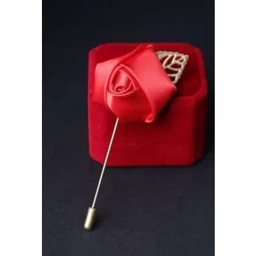 10pcs Elegant Flower Lapel Pins for Men - Wedding & Formal Accessories