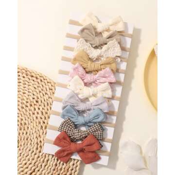 dobois 10PCS Baby Girls Headbands Handmade Accessories