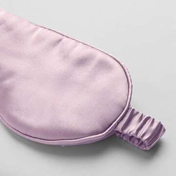 Silk Sleep Mask Light Blocking Luxury 100% Mulberry 19mm Silk Eye Mask Eye Cover Blindfold Ultra Sof...