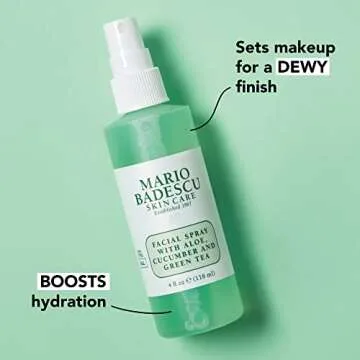 Mario Badescu Facial Spray with Aloe, Cucumber and Green Tea for All Skin Types | Face Mist that Hydrates & Invigorates | 4 Fl Oz(Pack of 2)