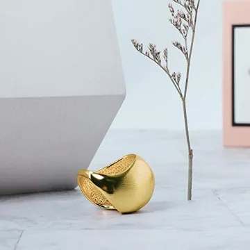 Mytys Chunky Gold Dome Ring Bold Fashion Jewelry for Women
