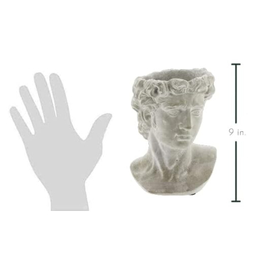 Greek Bust Cement Planter - Stylish Indoor/Outdoor Decor