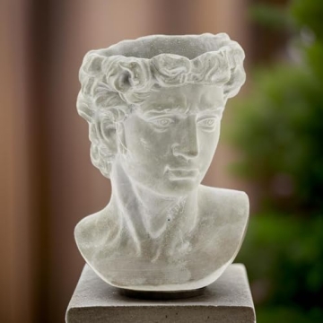 Greek Bust Cement Planter - Stylish Indoor/Outdoor Decor