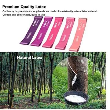 Resistance Bands, 5 Pcs Exercise Bands for Legs Glutes Arms, Skin-Friendly Resistance Fitness Exercise Loop Bands for Gym Home Yoga Pilates with Carry Bag and Instruction Guide