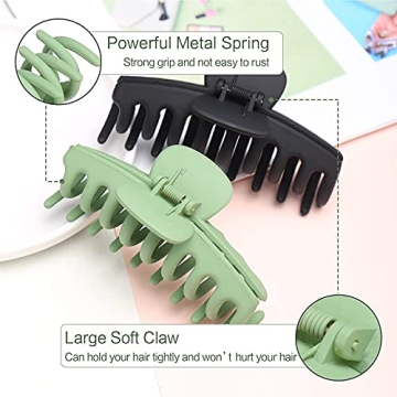 Molizummy Hair Claw Clips - Strong Hold for All Hair Types