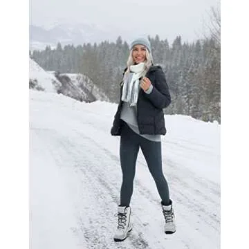 CRZ YOGA Thermal Fleece Lined Leggings Women 25'' - High Waisted Winter Workout Hiking Pants with Pockets Warm Running Tights