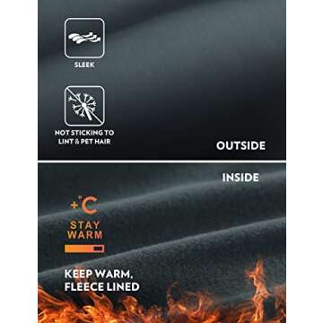 CRZ YOGA Thermal Fleece Lined Leggings Women 25'' - High Waisted Winter Workout Hiking Pants with Pockets Warm Running Tights