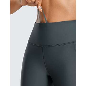 CRZ YOGA Thermal Fleece Lined Leggings Women 25'' - High Waisted Winter Workout Hiking Pants with Pockets Warm Running Tights