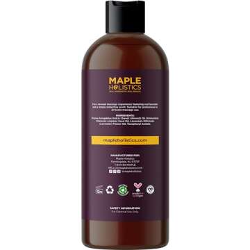 Aromatherapy Sensual Massage Oil for Couples - Relaxing Full Body Massage Oil for Date Night with Sweet Almond Oil - Vegan Lavender Massage Oil for Massage Therapy Smooth Gliding Formula 16 Fl Oz