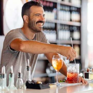 Csdtylh 15Pcs Metal Stir Sticks, Stainless Coffee Stirrers Reusable, Swizzle Sticks for Cocktails, Multifunctional Stir Sticks for Epoxy, Resin, Coffee, Wine, Drinks, Tea, Paint, Crafts, Ink,Oil,etc.