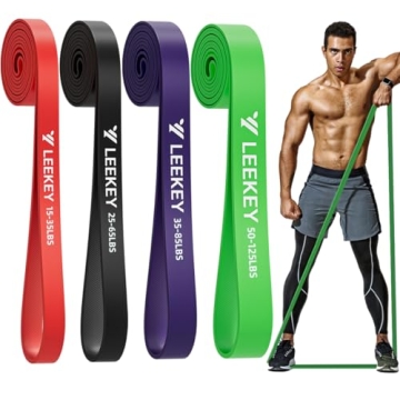 LEEKEY Resistance Bands, Exercise Bands Pull Up Assist Bands - Workout Bands Set - Mobility Band Pow...