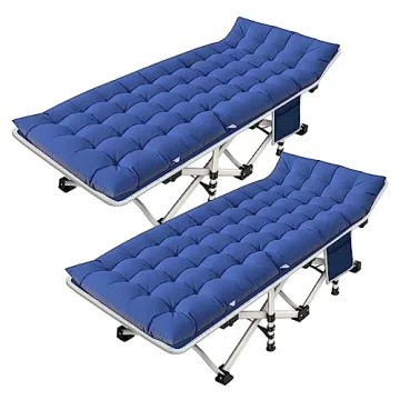 NESDCC 2 Pack Camping Cot with Mattress - Comfortable & Compact for All