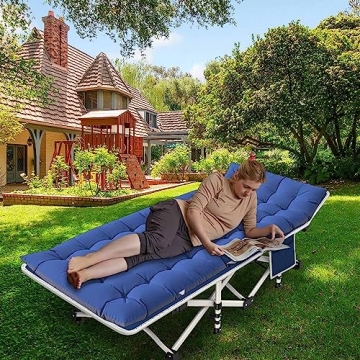 NESDCC Comfortable 2 Pack Camping Cot with Mattress for All Ages