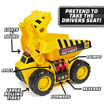 Maxx Action Dig Rig – Interactive Excavator Dump Truck Toy