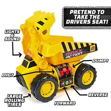 Maxx Action Dig Rig – Interactive Excavator Dump Truck Toy