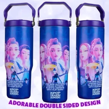 KPop Demon Hunters 30oz Insulated Travel Tumbler for Fans
