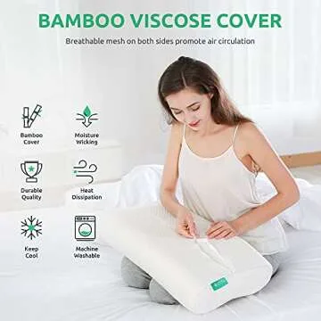 UTTU Cervical Pillow for Neck Strain Relief, Memory Foam Neck Pillow for Sleeping, Contour Cooling Pillow for Side Sleeper, Adjustable Orthopedic Sandwich Pillow, King(27.6"×15.7"×4.7"/3.9")