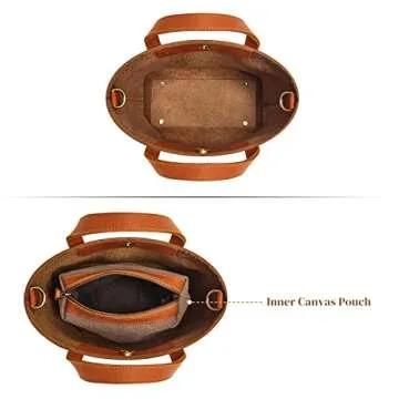 Stylish S-ZONE Mini Leather Crossbody Tote Bag for All