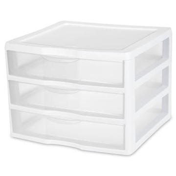 Sterilite Stackable Plastic Storage Drawer Set - 3 Pack for Ultimate Organization
