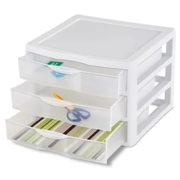 Sterilite Stackable Plastic Storage Drawer Set for Organizing