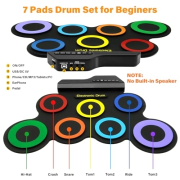 BESFAN Electronic Drum Set - 7 Pads for Todos