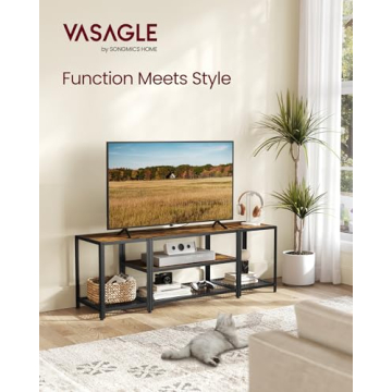 VASAGLE Modern 3-Tier TV Stand for 65" TVs