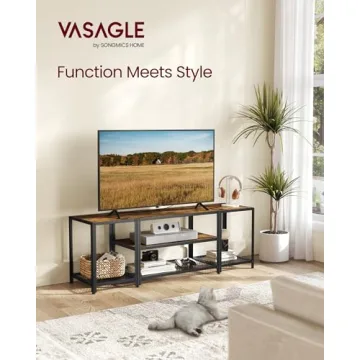 VASAGLE Modern 3-Tier TV Stand for 65" TVs