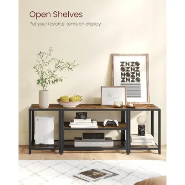 VASAGLE Modern 3-Tier TV Stand for 65" TVs