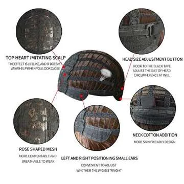 URCGTSA Long Straight Black Hair Wig With Bangs Synthetic Soft Layer Wig For Women Party Cosplay Supply Wig (22inch Dark brown)