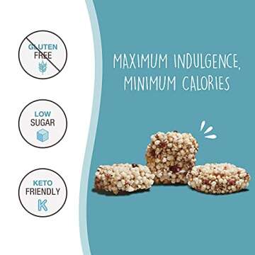 Don't Worry Chocolate Quinoa Bites - 4 Calories Perfect Keto Cookies, Healthy Snack Bars, Low Carb Low Calorie Snacks, Gluten Free High Protein Cookies - 4 Pack
