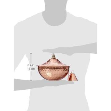 Starlite Garden and Patio Torche Maui Grande Tabletop Decor, Hammered Copper