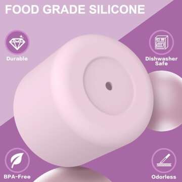 YOUCOX Silicone Boot for Owala Water Bottle 24 oz 32 oz 40 oz, 2PCS Anti-Slip Protective Sleeve for FreeSip/Twist/Flip Water Bottles, BPA Free, Dishwasher Safe, Bottom Bumper Cover Cup Accessories