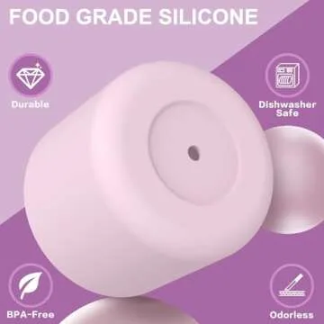 YOUCOX Silicone Boot for Owala Water Bottle 24 oz 32 oz 40 oz, 2PCS Anti-Slip Protective Sleeve for FreeSip/Twist/Flip Water Bottles, BPA Free, Dishwasher Safe, Bottom Bumper Cover Cup Accessories