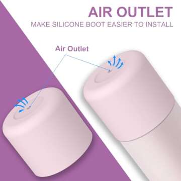 YOUCOX Silicone Boot for Owala Water Bottle 24 oz 32 oz 40 oz, 2PCS Anti-Slip Protective Sleeve for FreeSip/Twist/Flip Water Bottles, BPA Free, Dishwasher Safe, Bottom Bumper Cover Cup Accessories