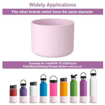 YOUCOX Silicone Boot for Owala Water Bottle 24 oz 32 oz 40 oz, 2PCS Anti-Slip Protective Sleeve for FreeSip/Twist/Flip Water Bottles, BPA Free, Dishwasher Safe, Bottom Bumper Cover Cup Accessories