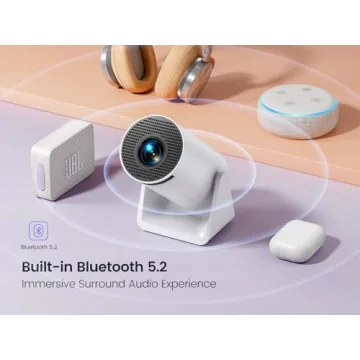 Portable 1080P Mini Projector with WiFi & Bluetooth