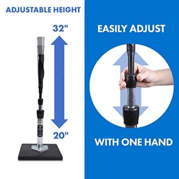 Youth Tanner Tee - The Original Baseball-Softball-T Ball Tee for Kids 20-32" Adjustable Height