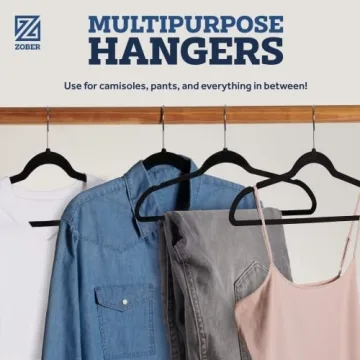 Zober Velvet Hangers 30 Pack for Coats and Dresses - Non Slip