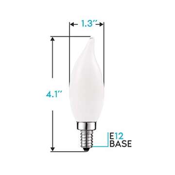 LUXRITE 5W Dimmable E12 LED Light Bulbs - Warm White