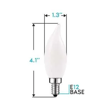 LUXRITE 5W Dimmable E12 LED Light Bulbs - Warm White