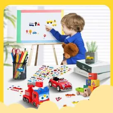 Eukynlre 3D Puffy Stickers for Kids Cute Sticker Pack for Girls Animal Stickers for Toddlers 2-4 Years, Including Dinosaur, Fish, Heart, Car, Numbers and More (16 Sheets, 750 Pcs)