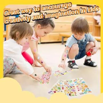 Eukynlre 3D Puffy Stickers for Kids Cute Sticker Pack for Girls Animal Stickers for Toddlers 2-4 Years, Including Dinosaur, Fish, Heart, Car, Numbers and More (16 Sheets, 750 Pcs)