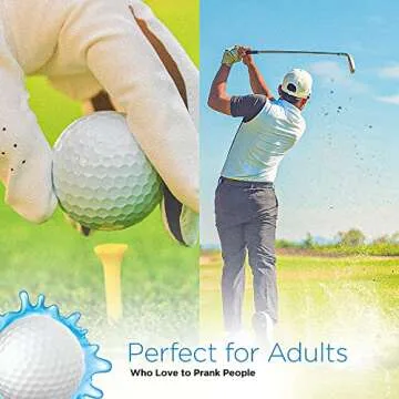 SOTAR Prank Exploding Water Golf Balls - Pack of 3 Gag Golf Balls Explode on Impact - Trick Balls for Stocking Stuffers Golf Tournament Giveaways & Novelty Gift for Golfers for Any Occasion