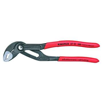 KNIPEX Tools - 2 Piece Cobra Pliers Set (87 01 180 & 87 01 250) (003120V01US), Red