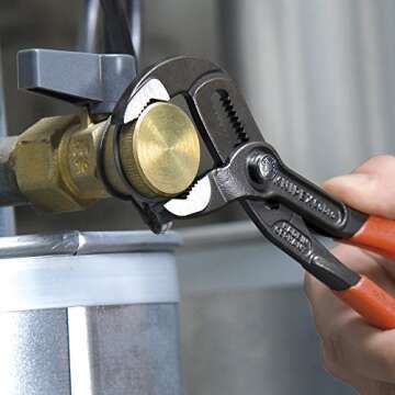 KNIPEX Tools - 2 Piece Cobra Pliers Set (87 01 180 & 87 01 250) (003120V01US), Red