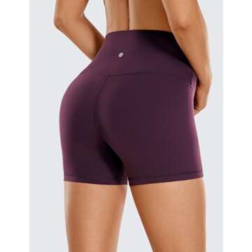 CRZ YOGA Womens Butterluxe Biker Shorts 4'' - High Waisted Booty Workout Volleyball Yoga Spandex Dee...