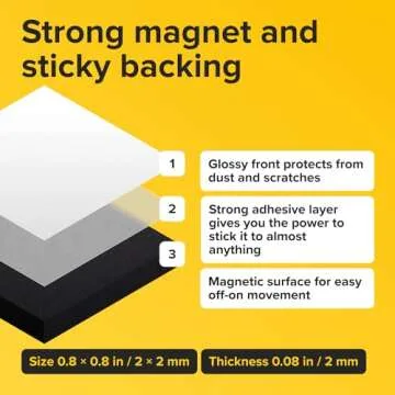 Hyper-Sticky Adhesive Magnets - Versatile Craft Squares