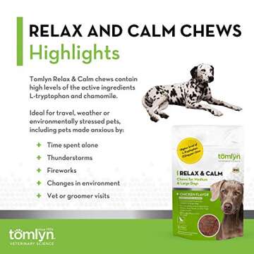 Tomlyn Relax and Calm Chews for Medium and Large Dogs, 30ct.